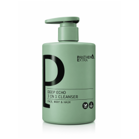 Panthenol Extra Deep Echo 3 In 1 Cleanser, Ανδρικό Αφρόλουτρο & Σαμπουάν 500ml